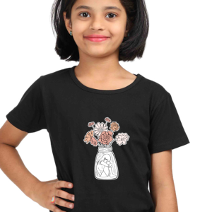 Flower Girl - Round Neck Half Sleeve For Girls - Image 1
