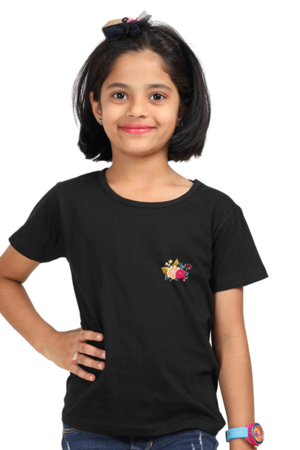 Flower - Round Neck Half Sleeve For Girls - Image 6