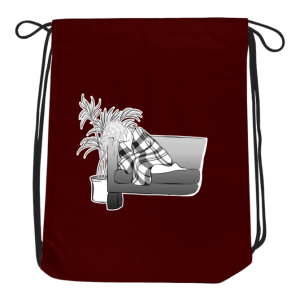 Girl on Couch - Drawstring Bag - Image 1