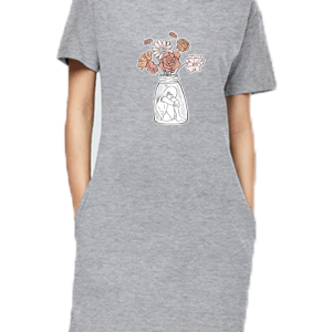 Flower Girl - T-Shirt Dress For Women - Image 3