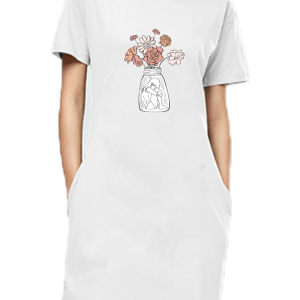 Flower Girl - T-Shirt Dress For Women - Image 6