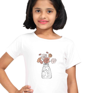 Flower Girl - Round Neck Half Sleeve For Girls - Image 5