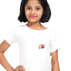 Flower - Round Neck Half Sleeve For Girls - Image 3
