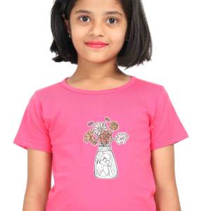 Flower Girl - Round Neck Half Sleeve For Girls - Image 3