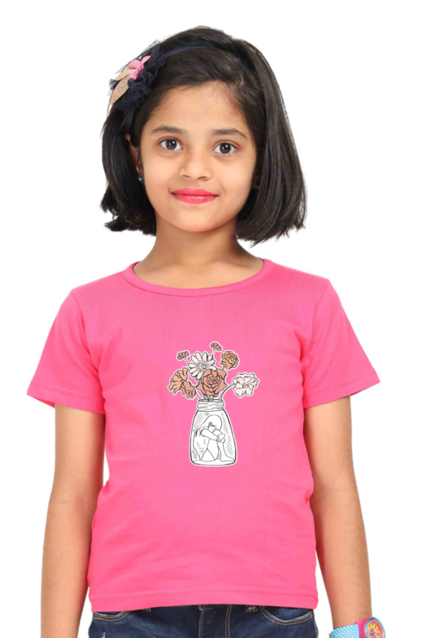 Flower Girl - Round Neck Half Sleeve For Girls - Image 3