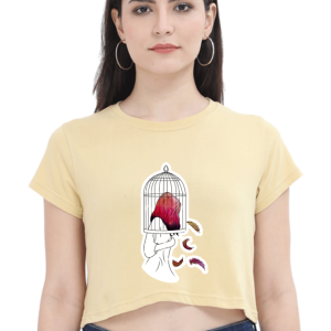 Caged Girl - Crop Top For Women - Image 1