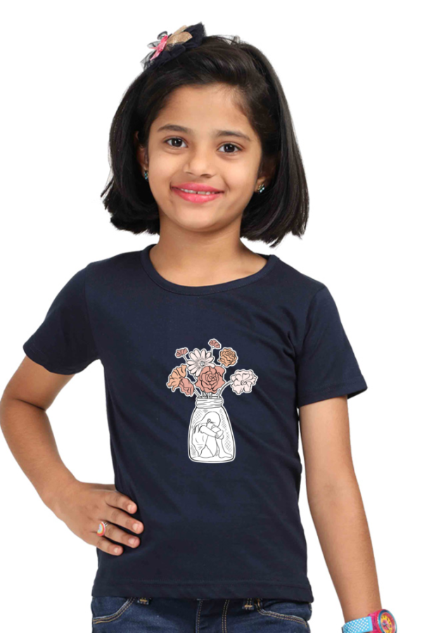 Flower Girl - Round Neck Half Sleeve For Girls - Image 4