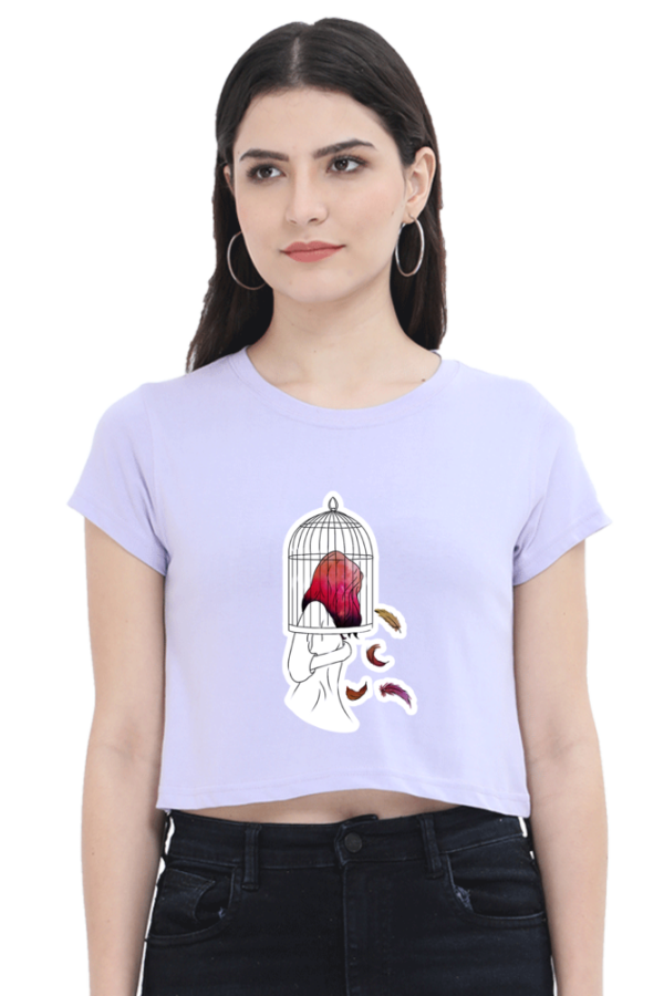 Caged Girl - Crop Top For Women - Image 2