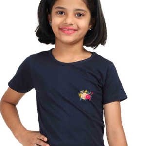 Flower - Round Neck Half Sleeve For Girls - Image 4