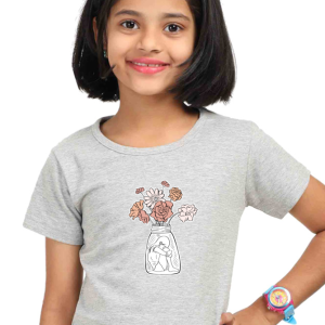 Flower Girl - Round Neck Half Sleeve For Girls - Image 2