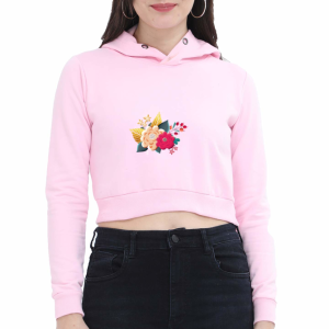 Flower - Female Crop Hoodies - Image 1